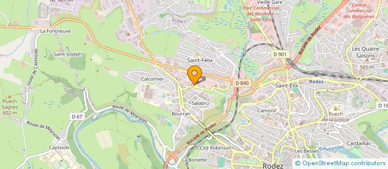localisation de l'entreprise SARL ROUX AMBULANCES TAXI TRANSPORT à RODEZ