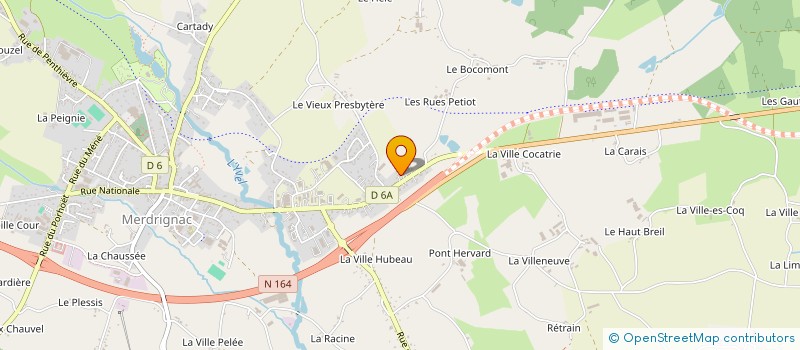 localisation de l'entreprise SARL ROUXEL CONSTRUCTIONS  MERDRIGNAC