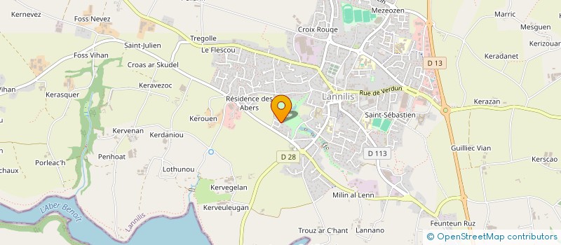 localisation de l'entreprise SARL ROZ AVEL  LANNILIS