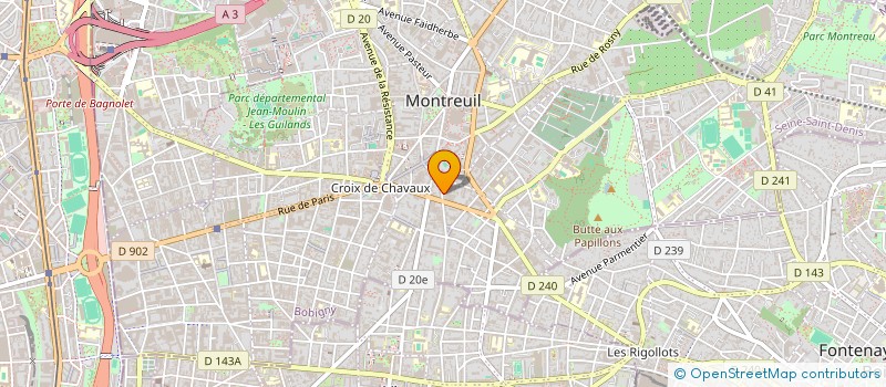 localisation de l'entreprise SARL RP TEXTILES à MONTREUIL