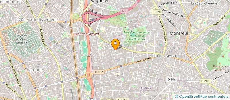 localisation de l'entreprise SARL RS BATIMENT à BAGNOLET