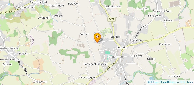 localisation de l'entreprise SARL RV à PENVENAN