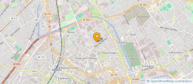 localisation de l'entreprise SARL S.A.B à ROUBAIX