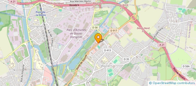 localisation de l'entreprise SARL S D H à DOUAI