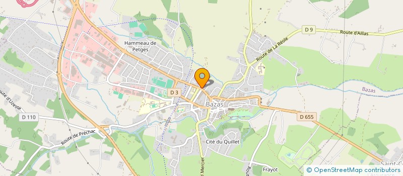 localisation de l'entreprise SARL S.E.B.TRANSPORT (SERVICES EXPRESS BEAULACAIS TRANSPORT) à BAZAS