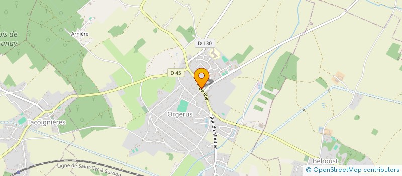 localisation de l'entreprise SARL S G S  ORGERUS