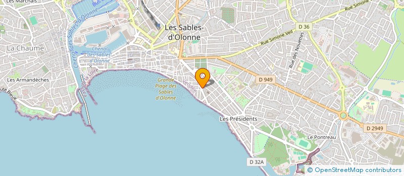 localisation de l'entreprise SARL S.H. CARIDA à LES SABLES D'OLONNE