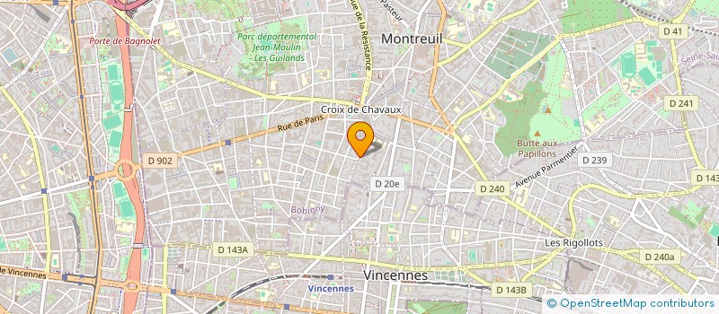 localisation de l'entreprise SARL S.N.D  MONTREUIL