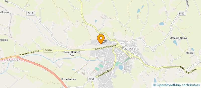 localisation de l'entreprise SARL S. SALVAN à PUYLAURENS