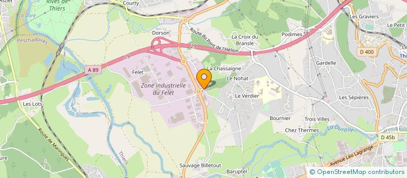 localisation de l'entreprise SARL S T G I SERVICES  THIERS