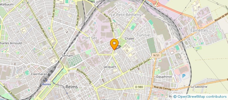 localisation de l'entreprise SARL S.T.P.C.N.E.  REIMS