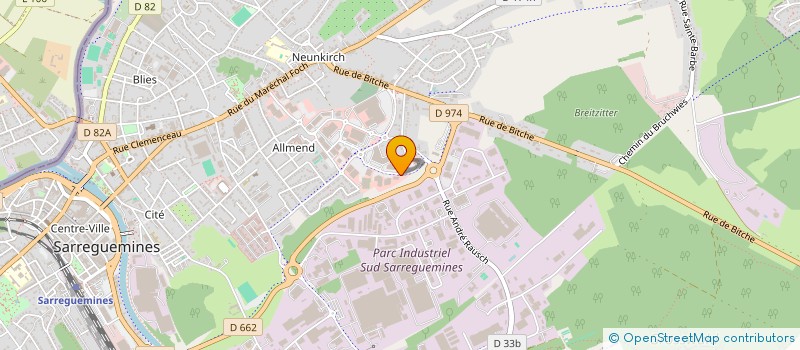 localisation de l'entreprise SARL S.T. PNEUS  SARREGUEMINES