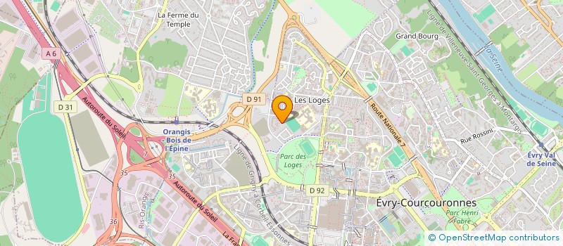 localisation de l'entreprise SARL SABENA U B à EVRY-COURCOURONNES