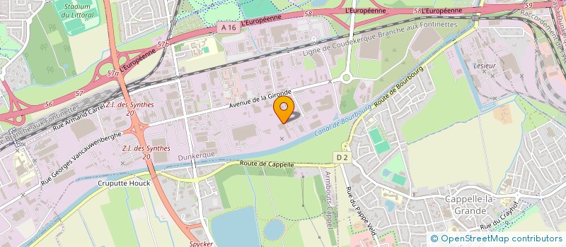 localisation de l'entreprise SARL SABLAGE METALLISATION PEINTURE INDUSTRIELLE à DUNKERQUE