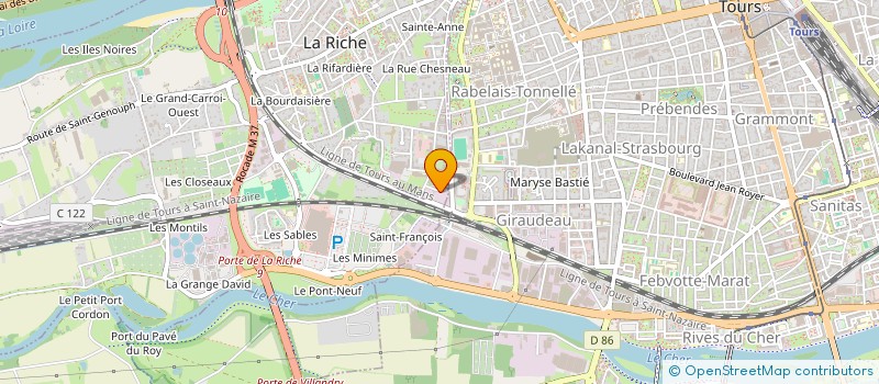 localisation de l'entreprise SARL SABOURIN ONDET à LA RICHE