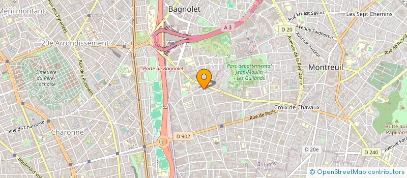 localisation de l'entreprise SARL SABRINE à BAGNOLET