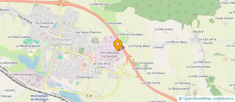 localisation de l'entreprise SARL SAFA  MONTAUBAN-DE-BRETAGNE