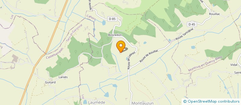 localisation de l'entreprise SARL SAINT PIERRE TP  MONTLAUZUN