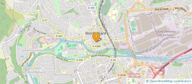 localisation de l'entreprise SARL SALADE BAR  MONTBELIARD