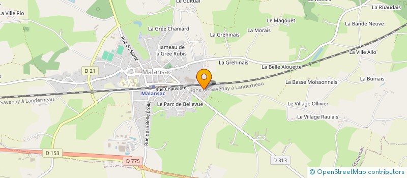 localisation de l'entreprise SARL SALON DE BELLEVUE  MALANSAC