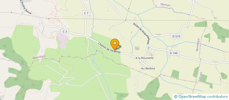 localisation de l'entreprise SARL SAMALENS MARC  MONTEGUT