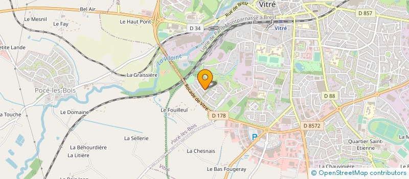 localisation de l'entreprise SARL SAMYDE à VITRE