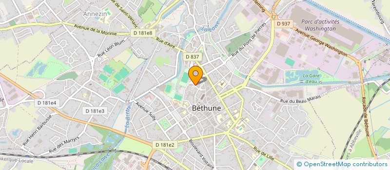 localisation de l'entreprise SARL SANHR  BETHUNE