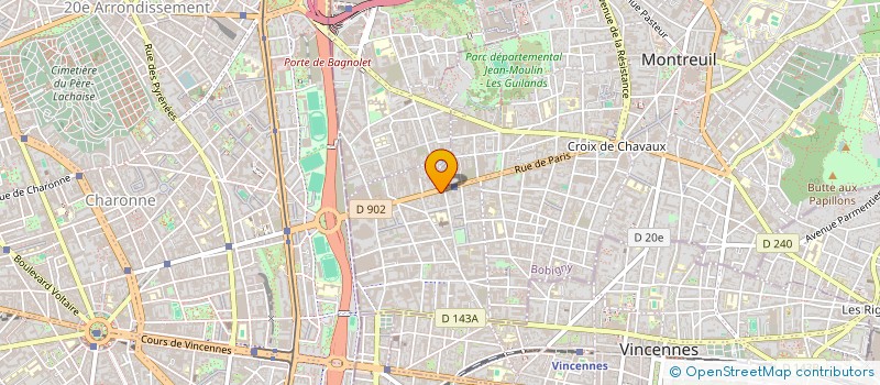 localisation de l'entreprise SARL SARR DIFFUSION  MONTREUIL
