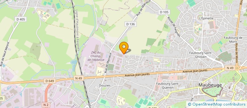 localisation de l'entreprise SARL SAVD à MAUBEUGE