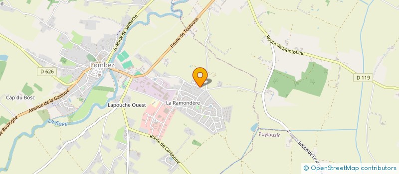localisation de l'entreprise SARL SAVE CONTROLE TECHNIQUE à LOMBEZ