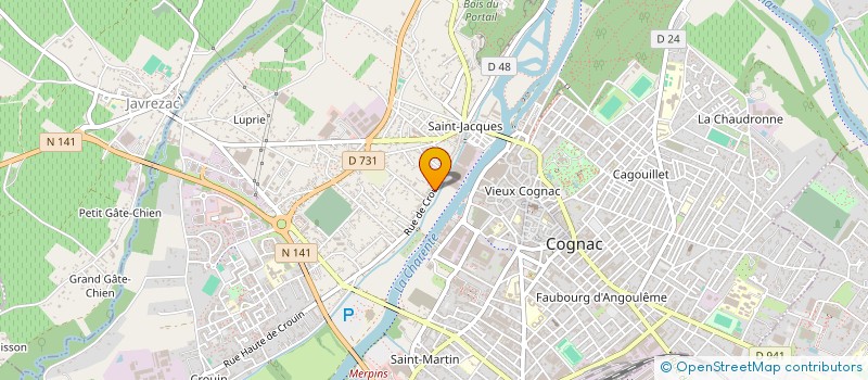 localisation de l'entreprise SARL SAVIN à COGNAC