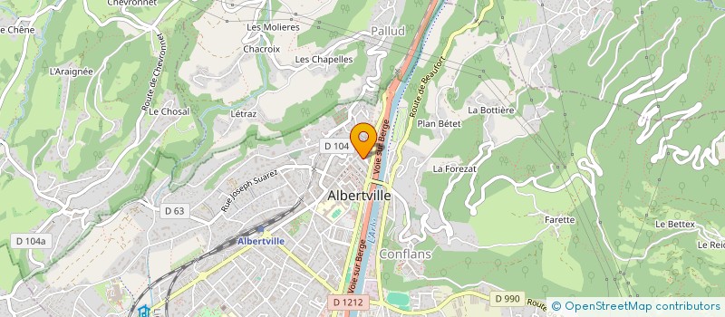 localisation de l'entreprise SARL SAVOIE BARDAGE  ALBERTVILLE