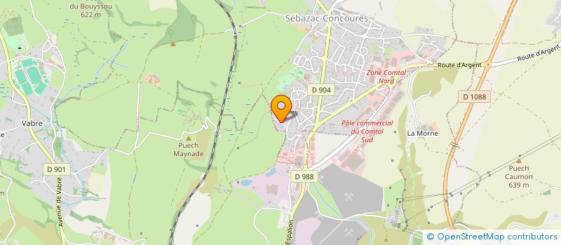 localisation de l'entreprise SARL SAVY TRANS FRIGO  SEBAZAC-CONCOURES