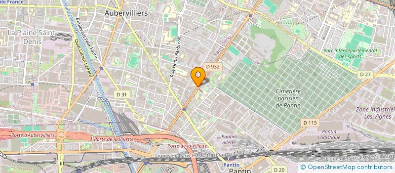 localisation de l'entreprise SARL SAZ  AUBERVILLIERS