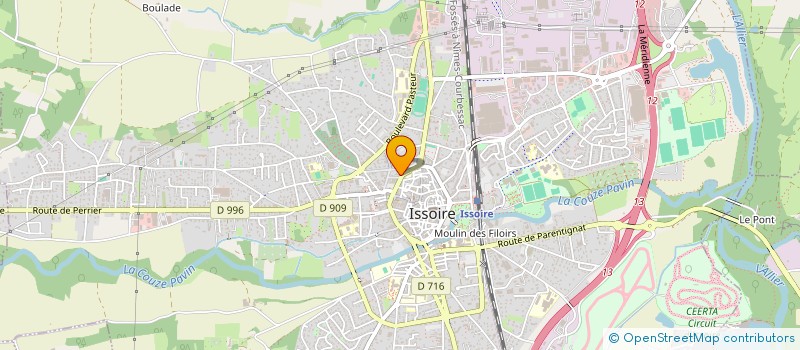 localisation de l'entreprise SARL SBA  ISSOIRE