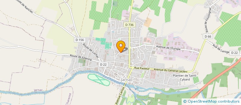 localisation de l'entreprise SARL SCELEC 16 à JARNAC