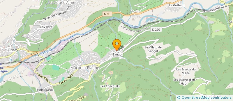 localisation de l'entreprise SARL SCIERIE BRUN PIERRE  AIME-LA-PLAGNE