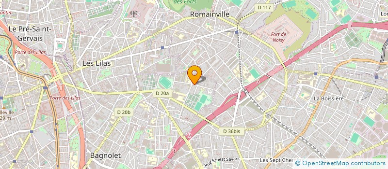 localisation de l'entreprise SARL SDM à BAGNOLET