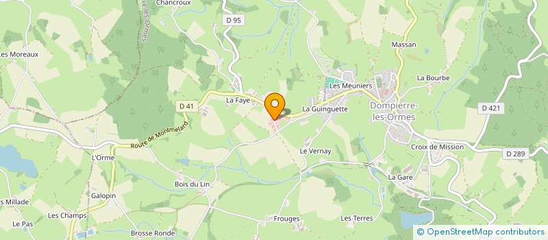 localisation de l'entreprise SARL SEBASTIEN DEBIEMME à DOMPIERRE-LES-ORMES