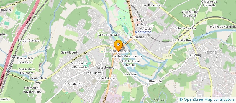 localisation de l'entreprise SARL SEBASTIEN GODEAU  MONTBAZON