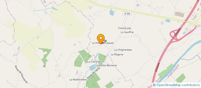 localisation de l'entreprise SARL SEBASTIEN RAGUENEAU à DURTAL