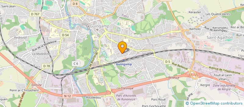 localisation de l'entreprise SARL SEBILLE IMPORT-EXPORT  GUINGAMP