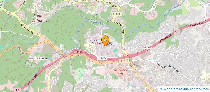localisation de l'entreprise SARL SEDRE SOCIETE D'ETUDE DEVELOPPEMENT ET RECHERCHE ELECTRONIQUE à ANTIBES