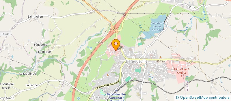 localisation de l'entreprise SARL SEGALA ALIMENTS  BARAQUEVILLE