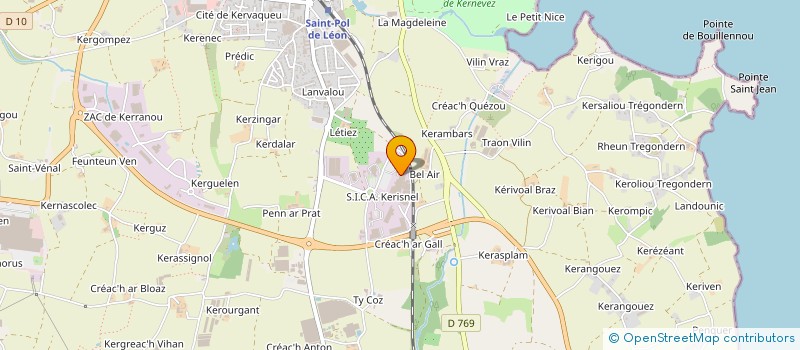 localisation de l'entreprise SARL SEITE TY COZ  SAINT-POL-DE-LEON