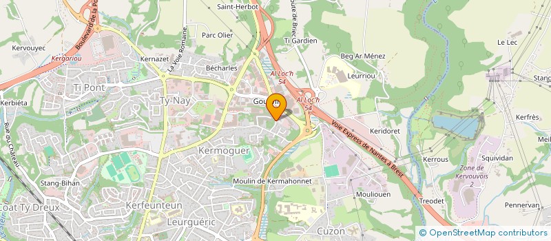 localisation de l'entreprise SARL SERRES DE GOURVILLY  QUIMPER