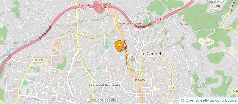 localisation de l'entreprise SARL SERVICES à LE CANNET