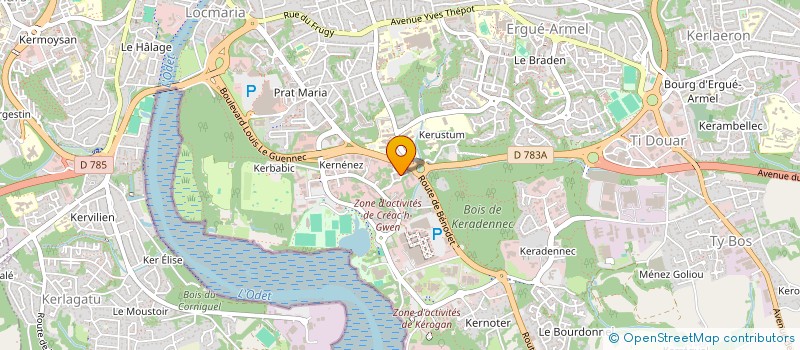 localisation de l'entreprise SARL SERVICES MMF  QUIMPER