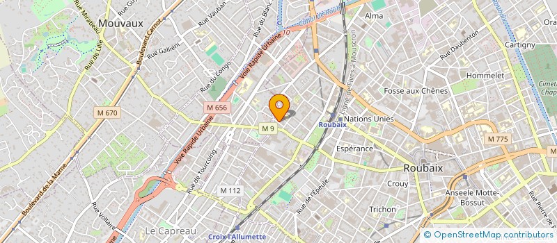 localisation de l'entreprise SARL SETCOBAT à ROUBAIX