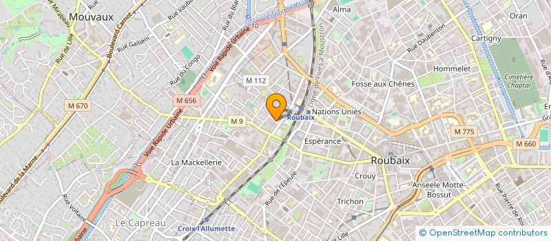 localisation de l'entreprise SARL SETRABAT à ROUBAIX